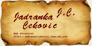 Jadranka Čeković vizit kartica